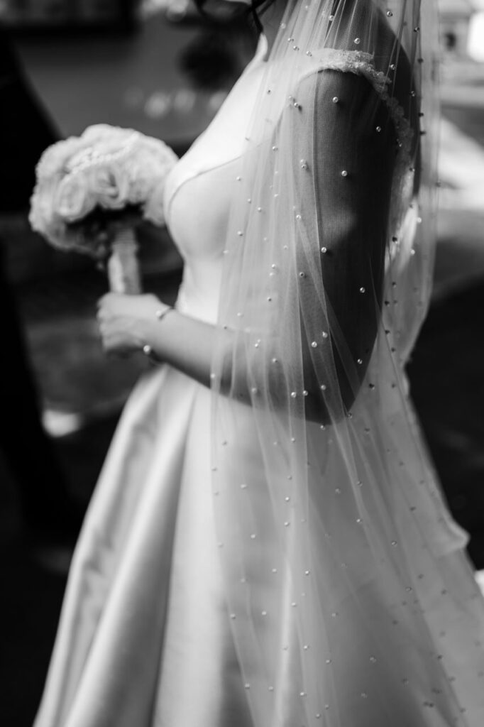 Bride holding her bouquet